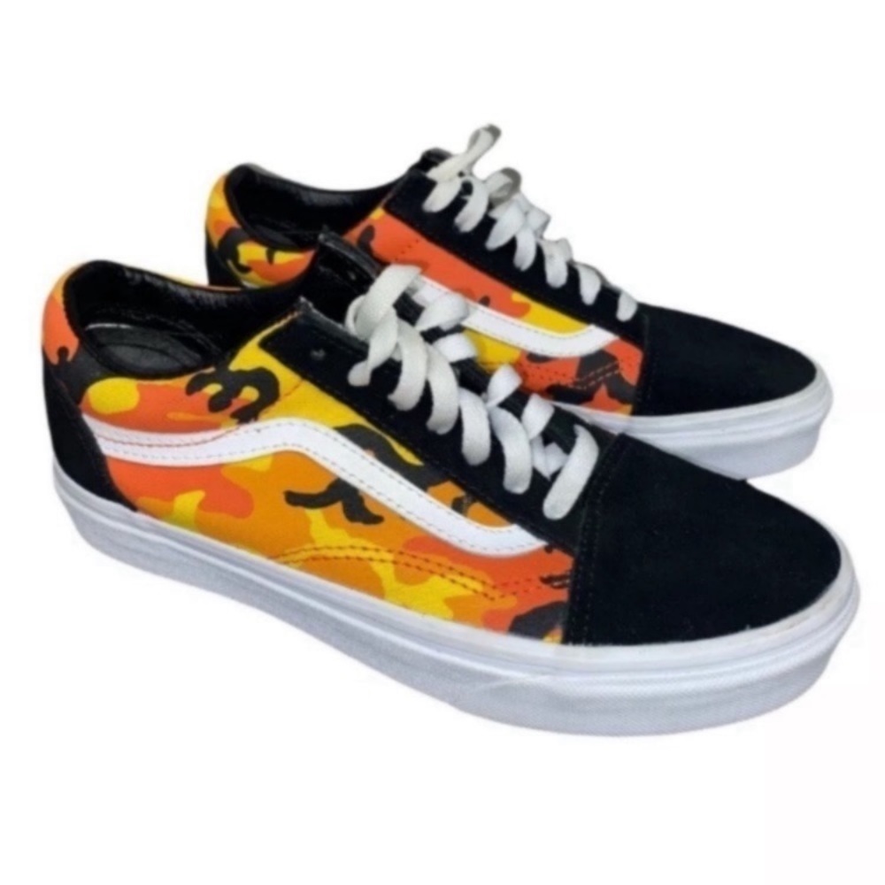 VANS Shoes Men’s 5 / Women 6.5 Pop Camo Old Skool Low Top Sneakers Black…